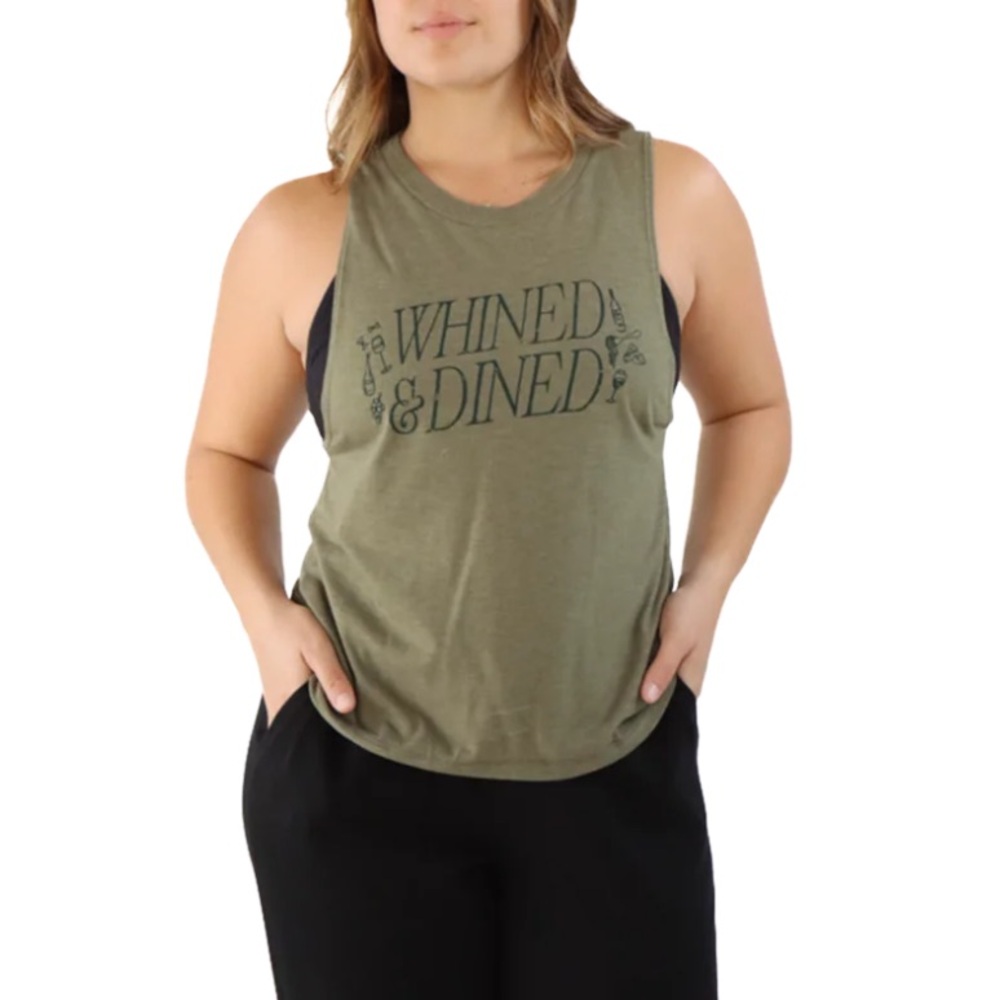 Pep & BB AL020 Crop Tank Whined & Dined XL Green NWT